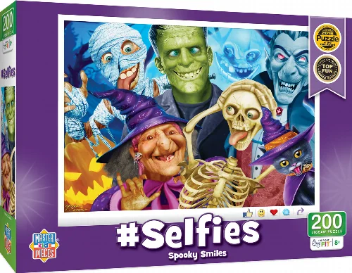 MasterPieces #Selfies Jigsaw Puzzle - Spooky Smiles Kids - 200 Piece - Image 1