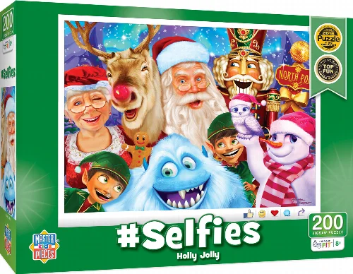 MasterPieces #Selfies Jigsaw Puzzle - Holly Jolly - 200 Piece - Image 1