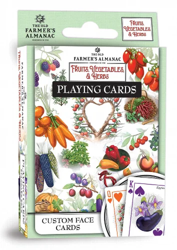 Farmer's Almanac Fruits, Vegetables, & Herbs Playing Cards - 54 Card Deck - Image 1
