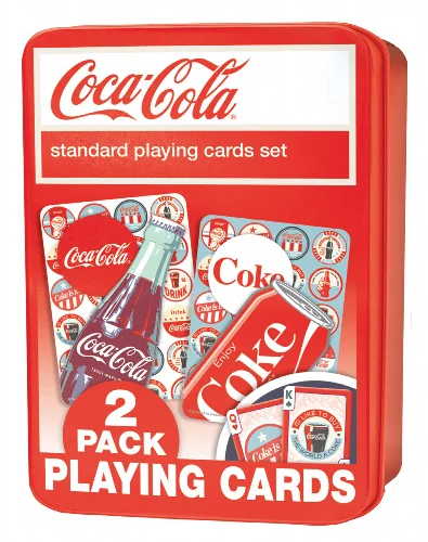 Coca Cola 2 Pack Playing Cards - 54 Card Deck - Image 1