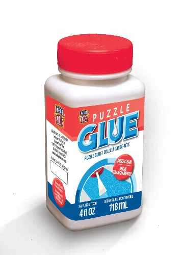 Puzzle Glue 4 oz - With Built In Cap Spreader - Clear - Image 1