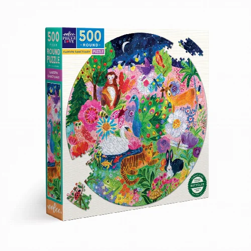 eeBoo Garden Sanctuary Jigsaw Puzzle - 500 Piece - Image 1