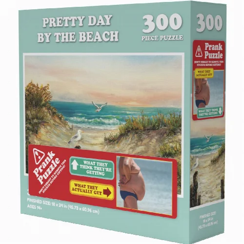 Doing Things Beach Jigsaw Puzzle - Prank Puzzle - 300 Piece - Image 1