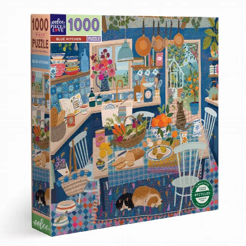 eeboo Blue Kitchen Jigsaw Puzzle - 1000 Piece - Image 1