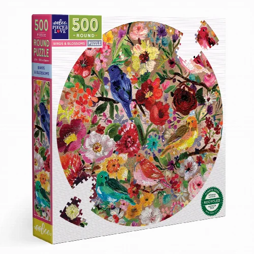 eeBoo Blossoms Jigsaw Puzzle - 500 Piece - Image 1