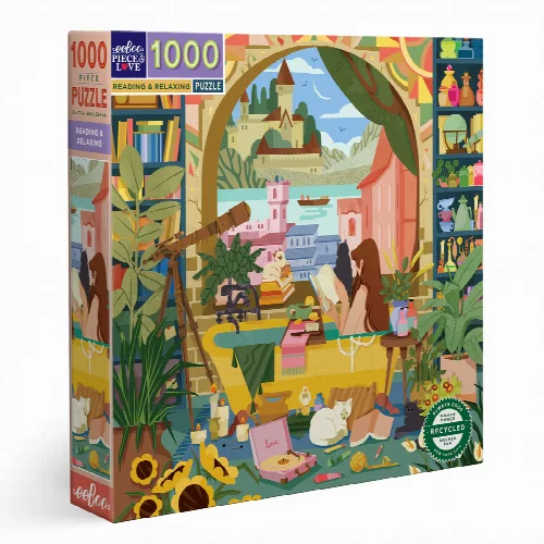 eeBoo Reading & Relaxing Jigsaw Puzzle - 1000 Piece - Image 1