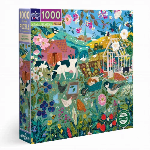 eeboo English Hedgerow Jigsaw Puzzle - 1000 Piece - Image 1