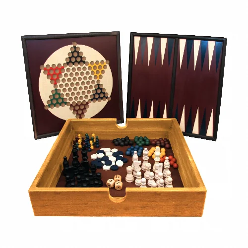 5-in-1 Wood Game Set - Image 1