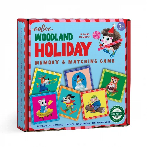 Woodland Holiday Little Square Memory Game - Image 1