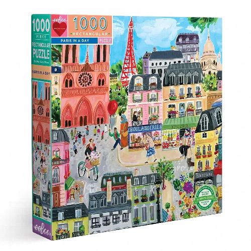 Paris in a Day Rectangle Jigsaw Puzzle - 1000 Piece - Image 1