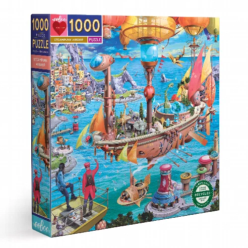 Steampunk Airship Jigsaw Puzzle - 1000 Piece - Image 1