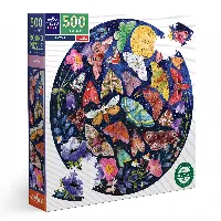 Moths Round Jigsaw Puzzle - 500 Piece