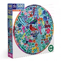 Four Birds Round Jigsaw Puzzle - 500 Piece