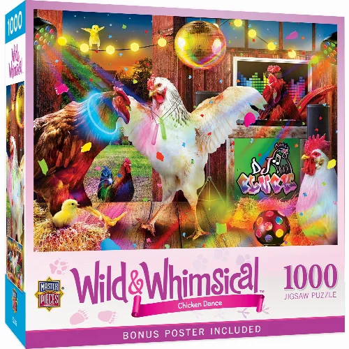 MasterPieces Wild & Whimsical Jigsaw Puzzle - Chicken Dance - 1000 Piece - Image 1