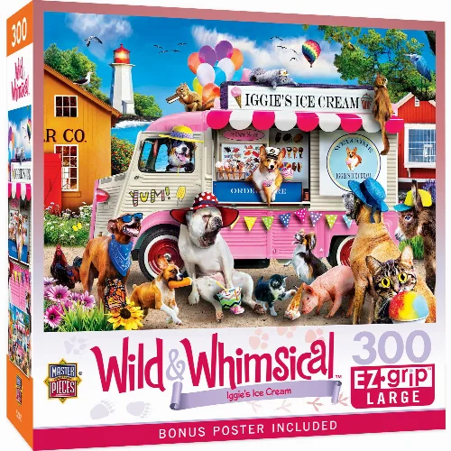 MasterPieces Wild & Whimsical Jigsaw Puzzle - Iggy's Ice Cream - 300 Piece - Image 1