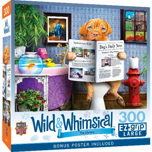 MasterPieces Wild & Whimsical Jigsaw Puzzle - The Library - 300 Piece - Image 1