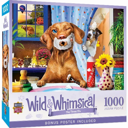 MasterPieces Wild & Whimsical Jigsaw Puzzle - The Three S's - 1000 Piece - Image 1