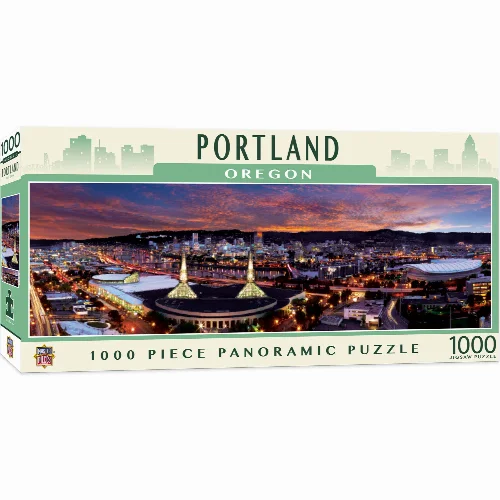 MasterPieces American Vista Panoramic Jigsaw Puzzle - Portland - 1000 Piece - Image 1