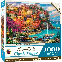 MasterPieces Art Gallery of Chuck Pinson Jigsaw Puzzle - A Beautiful Day at Cinque Terre - 1000 Piece