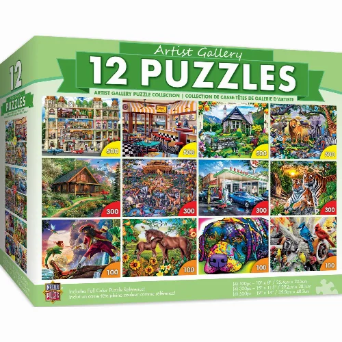 MasterPieces Artist Gallery Jigsaw Puzzle 12-Pack - Image 1
