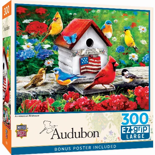 MasterPieces Audubon Jigsaw Puzzle - An American Birdhouse - 300 Piece - Image 1