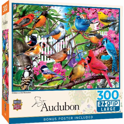 MasterPieces Audubon Jigsaw Puzzle - Hidden in the Branches - 300 Piece - Image 1