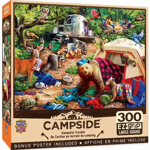 MasterPieces Campside Jigsaw Puzzle - Campsite Trouble - 300 Piece - Image 1