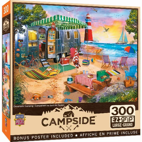 MasterPieces Campside Jigsaw Puzzle - Oceanside Camping - 300 Piece - Image 1