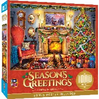 MasterPieces Season's Greetings Jigsaw Puzzle - Festive Fireplace - 1000 Piece