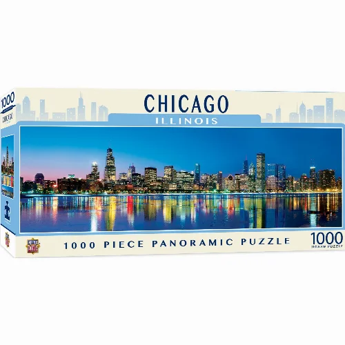 MasterPieces American Vista Panoramic Jigsaw Puzzle - Chicago - 1000 Piece - Image 1