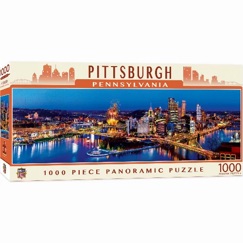 MasterPieces American Vista Panoramic Jigsaw Puzzle - Pittsburgh - 1000 Piece - Image 1