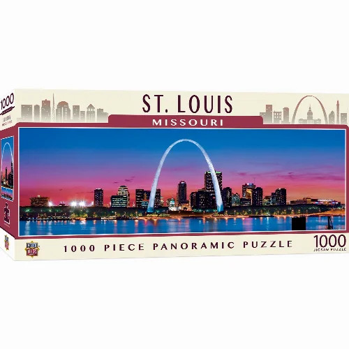 MasterPieces American Vista Panoramic Jigsaw Puzzle - St. Louis - 1000 Piece - Image 1