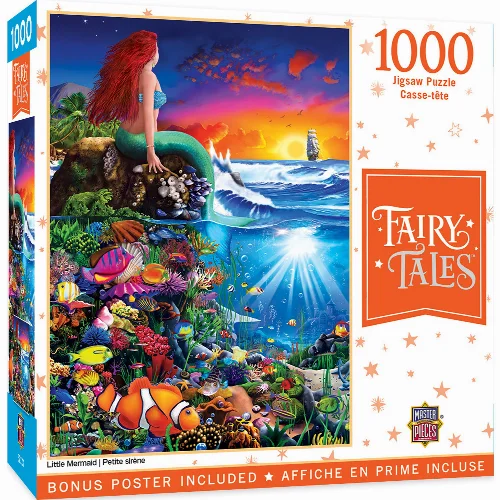 MasterPieces Fairy Tales Jigsaw Puzzle - Little Mermaid - 1000 Piece - Image 1