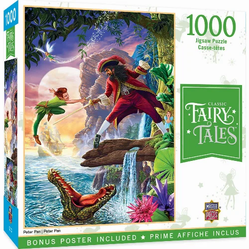 MasterPieces Fairy Tales Jigsaw Puzzle - Peter Pan - 1000 Piece - Image 1