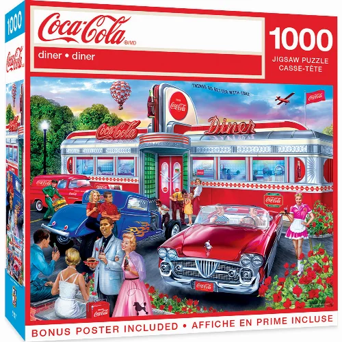 MasterPieces Coca-Cola Jigsaw Puzzle - Diner - 1000 Piece - Image 1