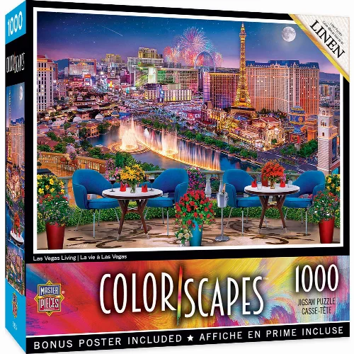 MasterPieces Colorscapes Jigsaw Puzzle - Las Vegas Living - 1000 Piece - Image 1