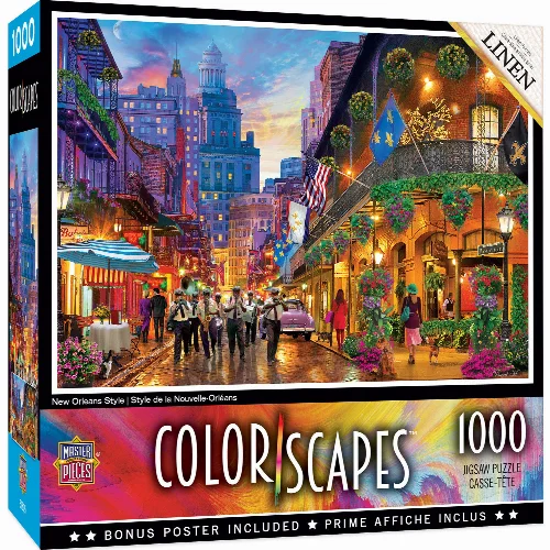 MasterPieces Colorscapes Jigsaw Puzzle - New Orleans Style - 1000 Piece - Image 1
