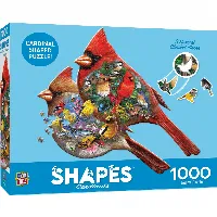 MasterPieces Shapes Jigsaw Puzzle - Cardinals - 1000 Piece