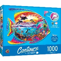 MasterPieces Shapes Jigsaw Puzzle - Tropical Menagerie - 1000 Piece