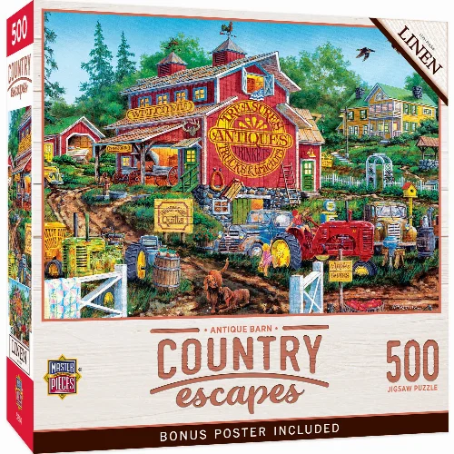 MasterPieces Country Escapes Jigsaw Puzzle - Antique Barn - 500 Piece - Image 1
