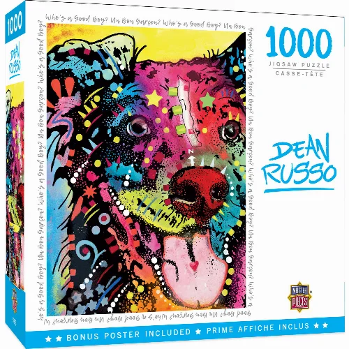 MasterPieces Dean Russo Jigsaw Puzzle - Who's A Good Boy? - 1000 Piece - Image 1