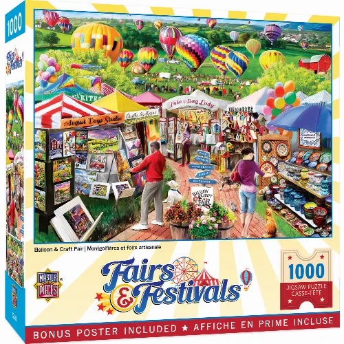 MasterPieces Fairs & Festivals Jigsaw Puzzle - Balloon & Craft Fair - 1000 Piece - Image 1