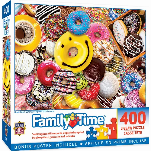 MasterPieces Family Time Jigsaw Puzzle - Break Room Surprise - 400 Piece - Image 1