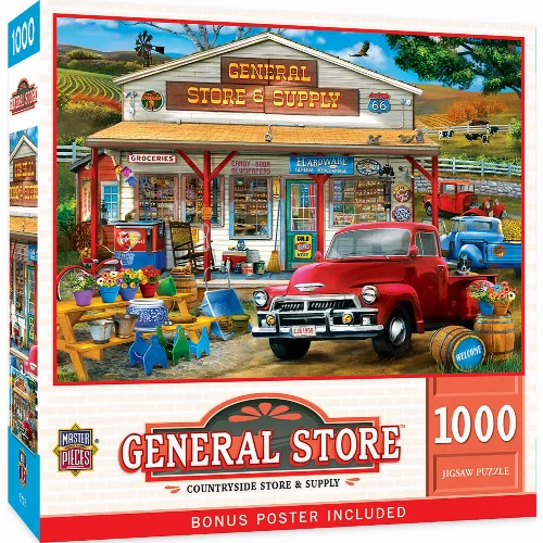 MasterPieces General Store Jigsaw Puzzle - Countryside Store & Supply - 1000 Piece - Image 1