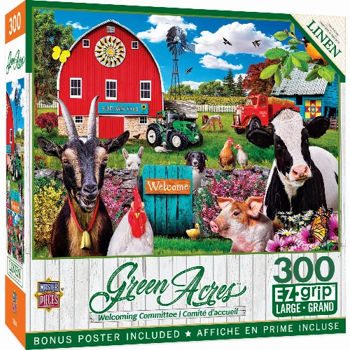 MasterPieces Green Acres Jigsaw Puzzle - Welcoming Committee - 300 Piece - Image 1