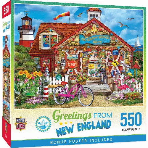 MasterPieces Greetings From Jigsaw Puzzle - New England - 550 Piece - Image 1