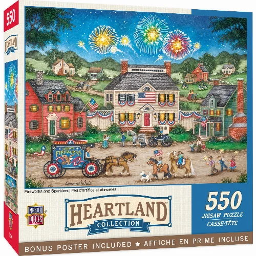 MasterPieces Heartland Jigsaw Puzzle - Fireworks and Sparklers - 550 Piece - Image 1