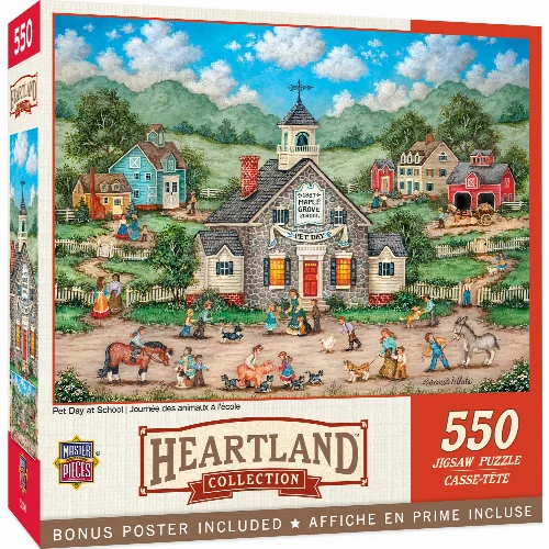 MasterPieces Heartland Jigsaw Puzzle - Pet Day at School - 550 Piece - Image 1