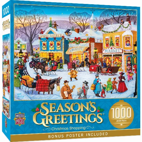 MasterPieces Holiday Jigsaw Puzzle - Christmas Shopping - 1000 Piece - Image 1