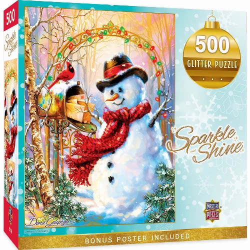 MasterPieces Sparkle and Shine Jigsaw Puzzle - Letters to Frosty - 500 Piece - Image 1